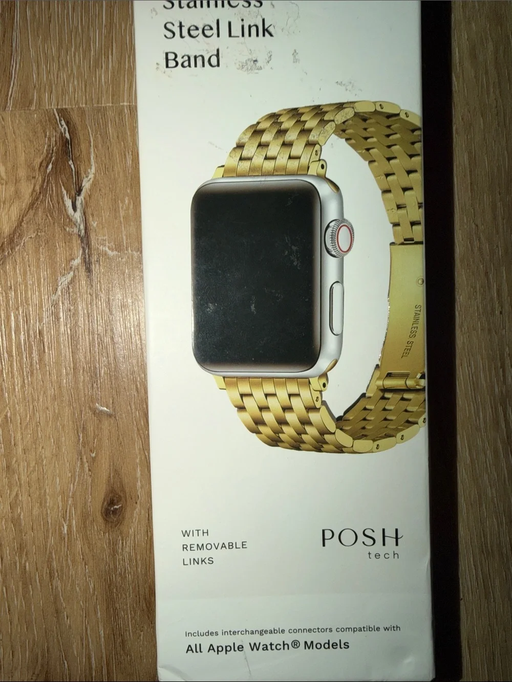 Posh Gold Stainless Steel Link Band for Smartwatch